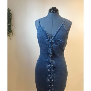 Lace up Jean Dress - Windsor